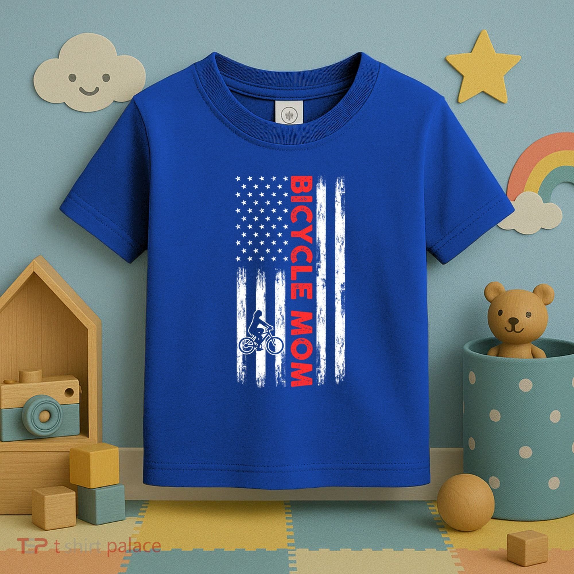 Biking Mom Mother Cycling Mountain Biking Cyclist Bicycle Gift Toddler T-Shirt