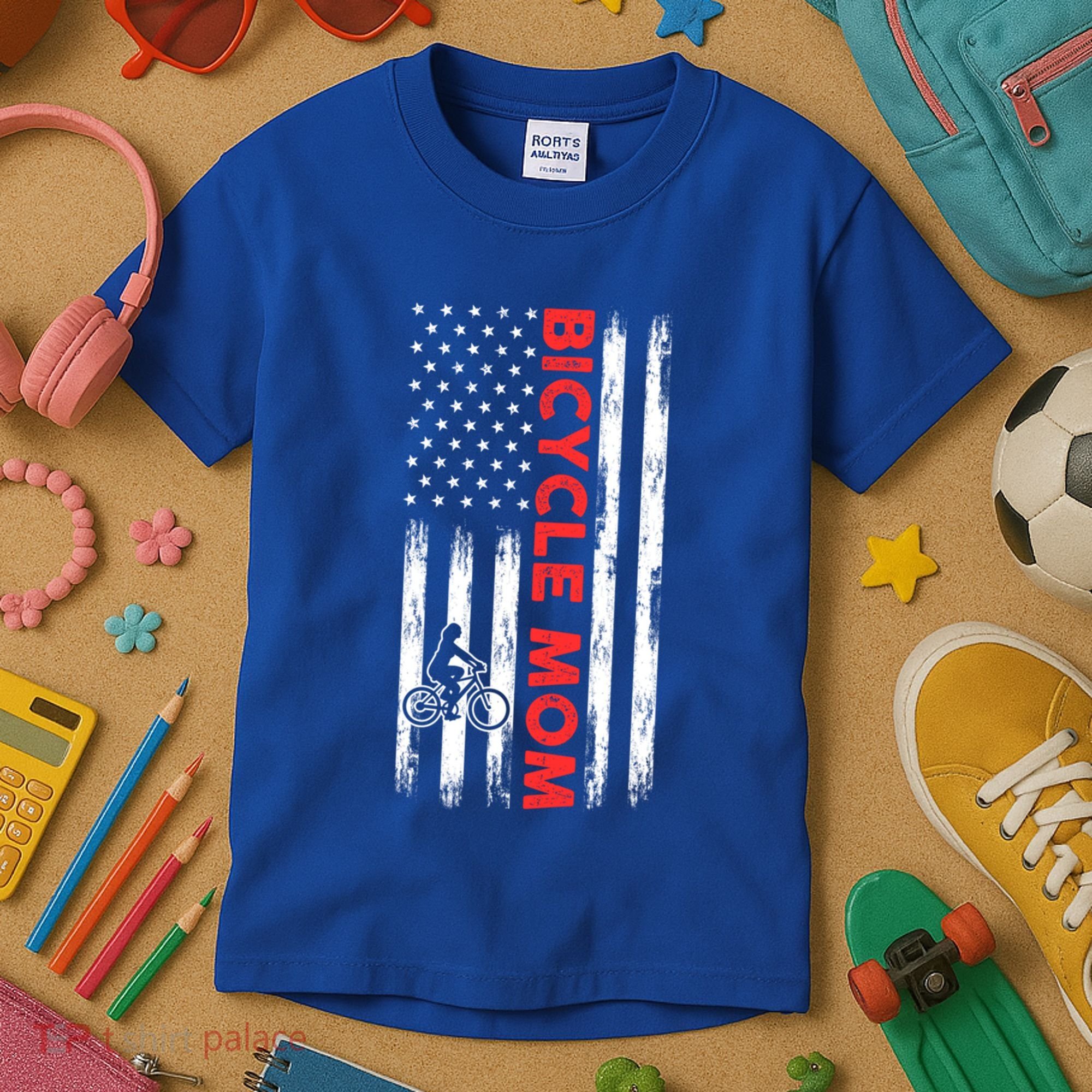 Biking Mom Mother Cycling Mountain Biking Cyclist Bicycle Gift Kids T-Shirt