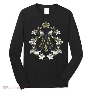 Blessed Mother Marian Catholic Symbol Long Sleeve Shirt