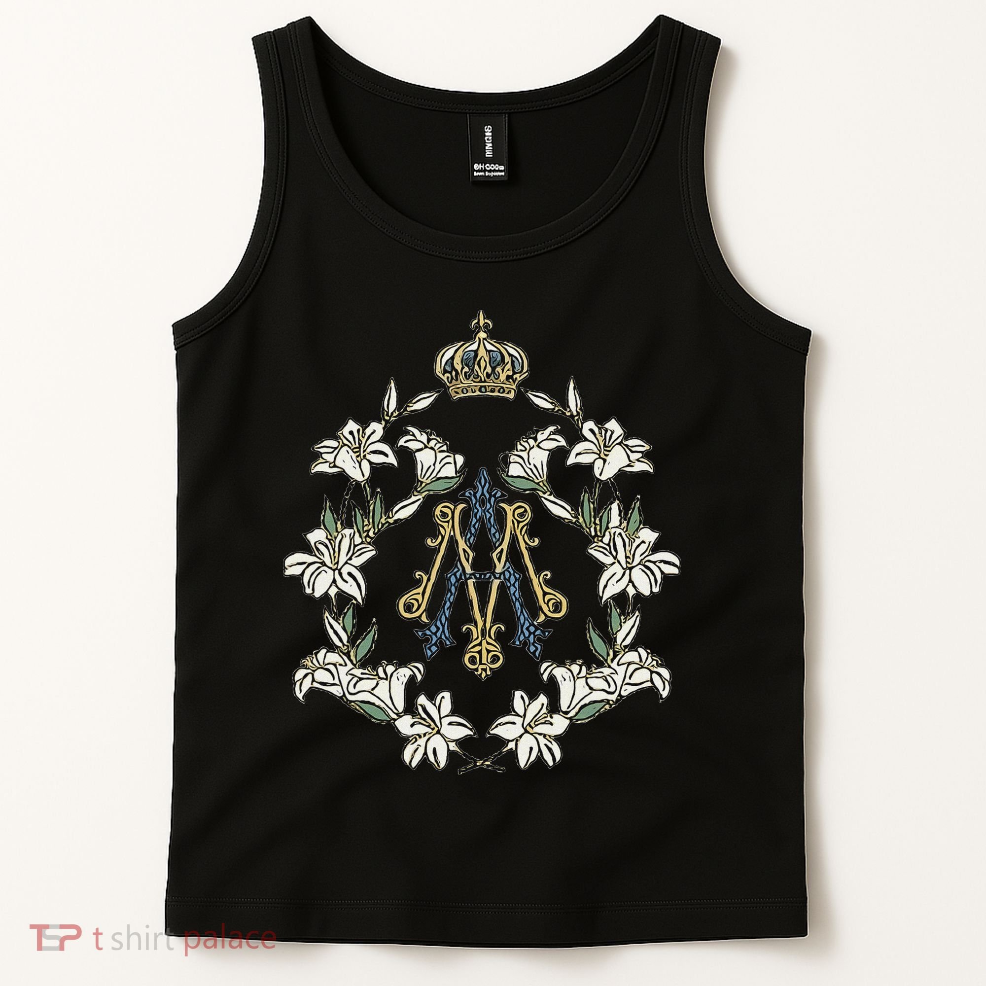Blessed Mother Marian Catholic Symbol Tank Top