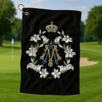 Blessed Mother Marian Catholic Symbol Golf Towel thumb 1