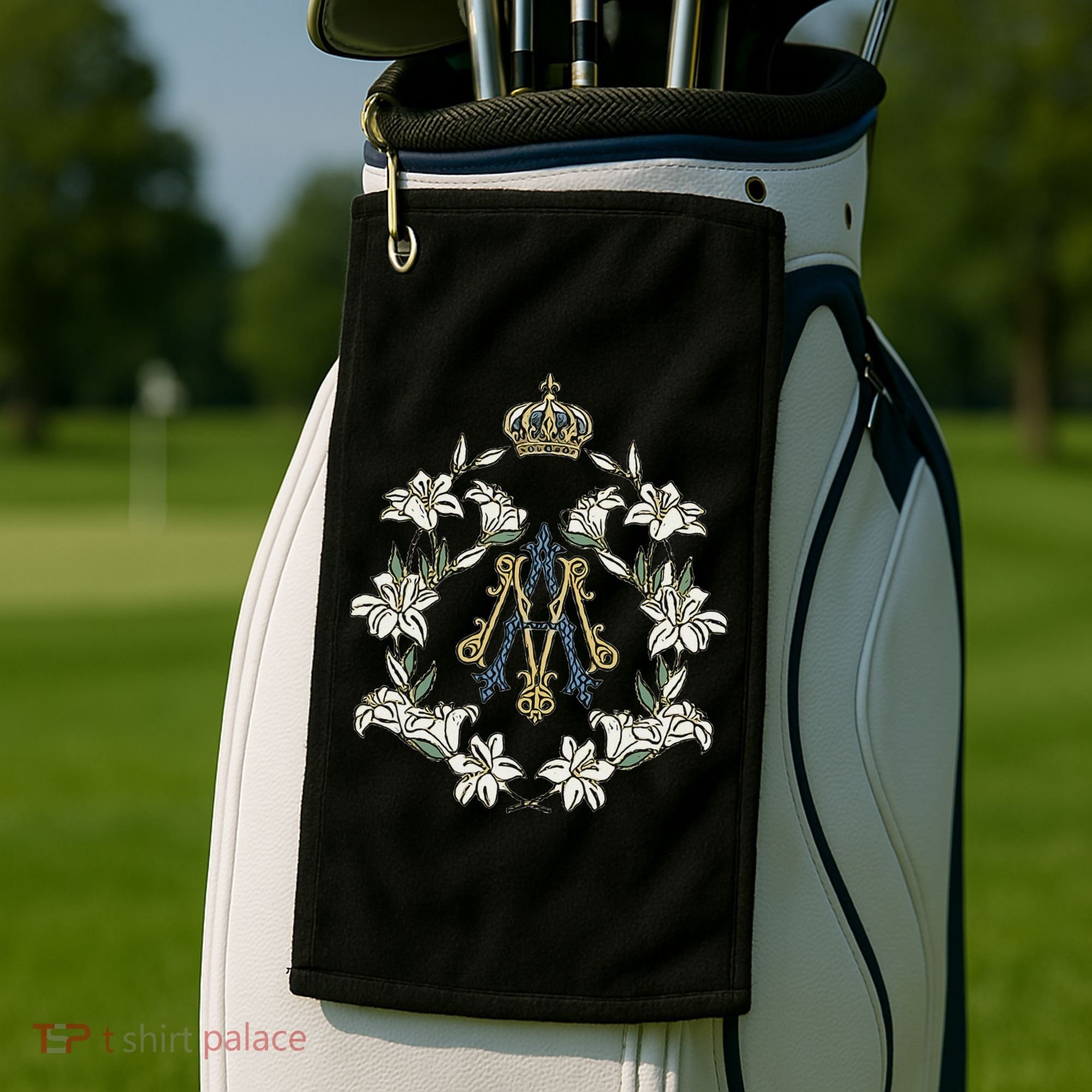Blessed Mother Marian Catholic Symbol Golf Towel