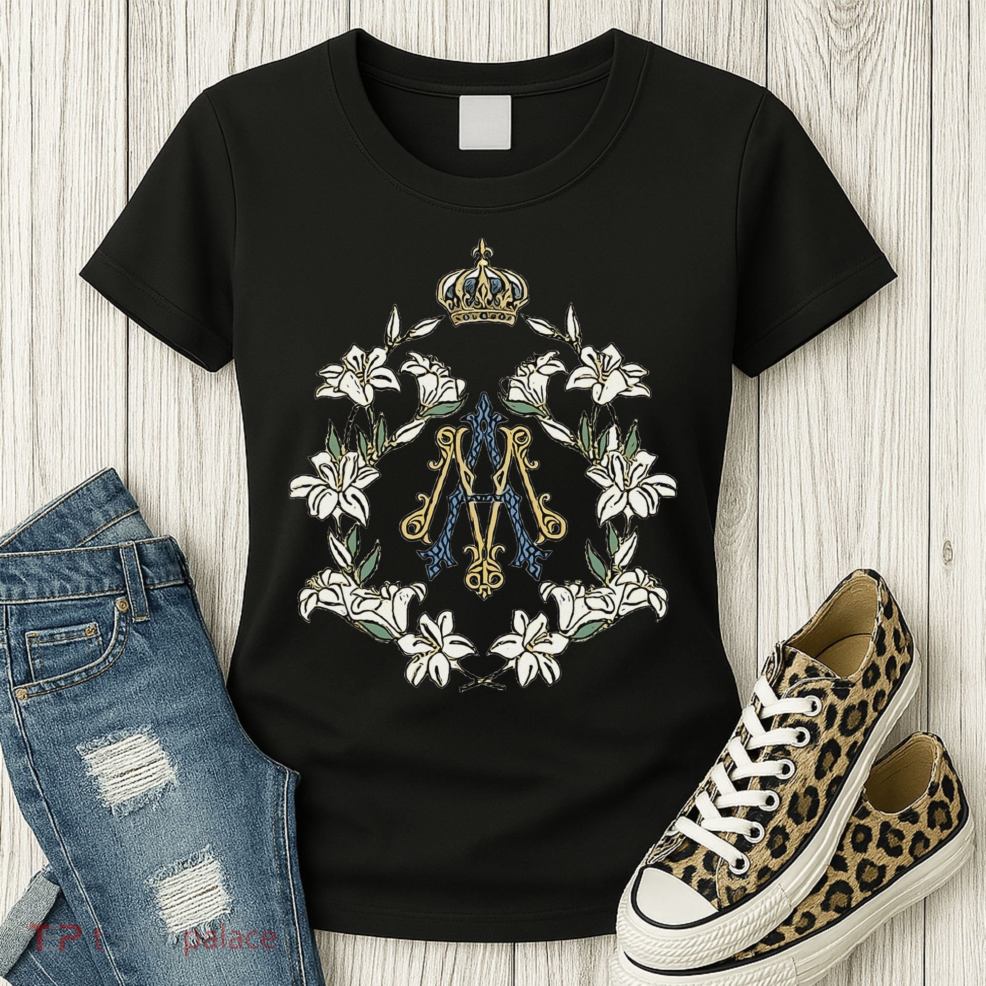 Blessed Mother Marian Catholic Symbol Women's T-Shirt
