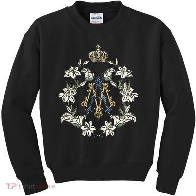 Blessed Mother Marian Catholic Symbol Kids Sweatshirt