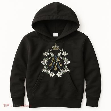 Blessed Mother Marian Catholic Symbol Kids Hoodie