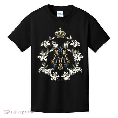 Blessed Mother Marian Catholic Symbol Kids T-Shirt