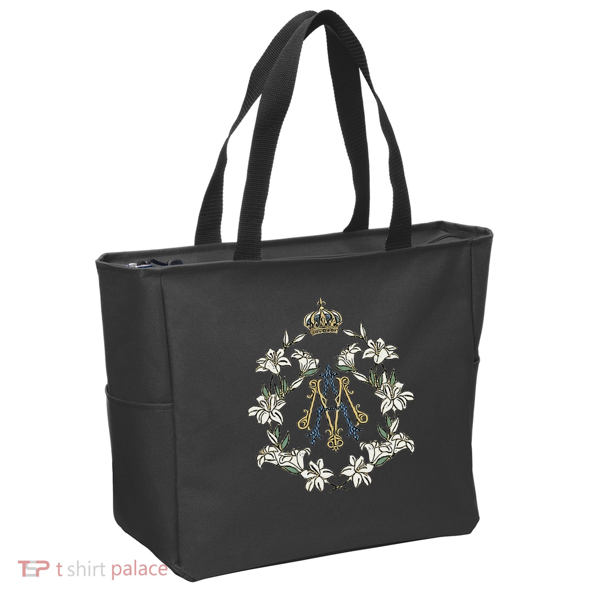 Blessed Mother Marian Catholic Symbol Tote Bag