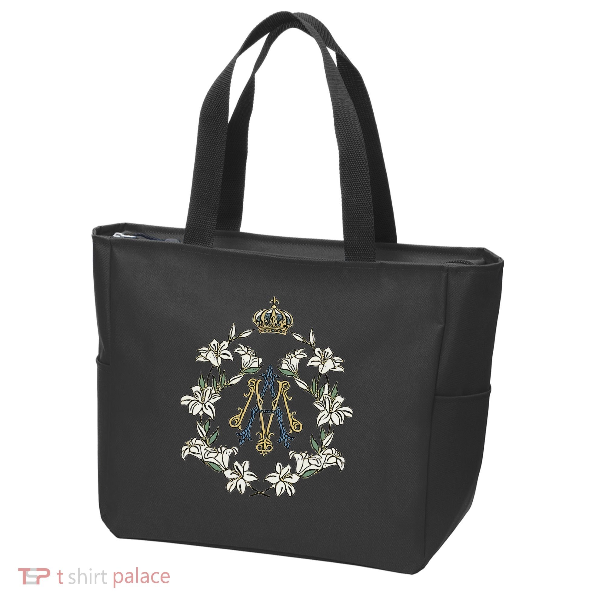 Blessed Mother Marian Catholic Symbol Tote Bag