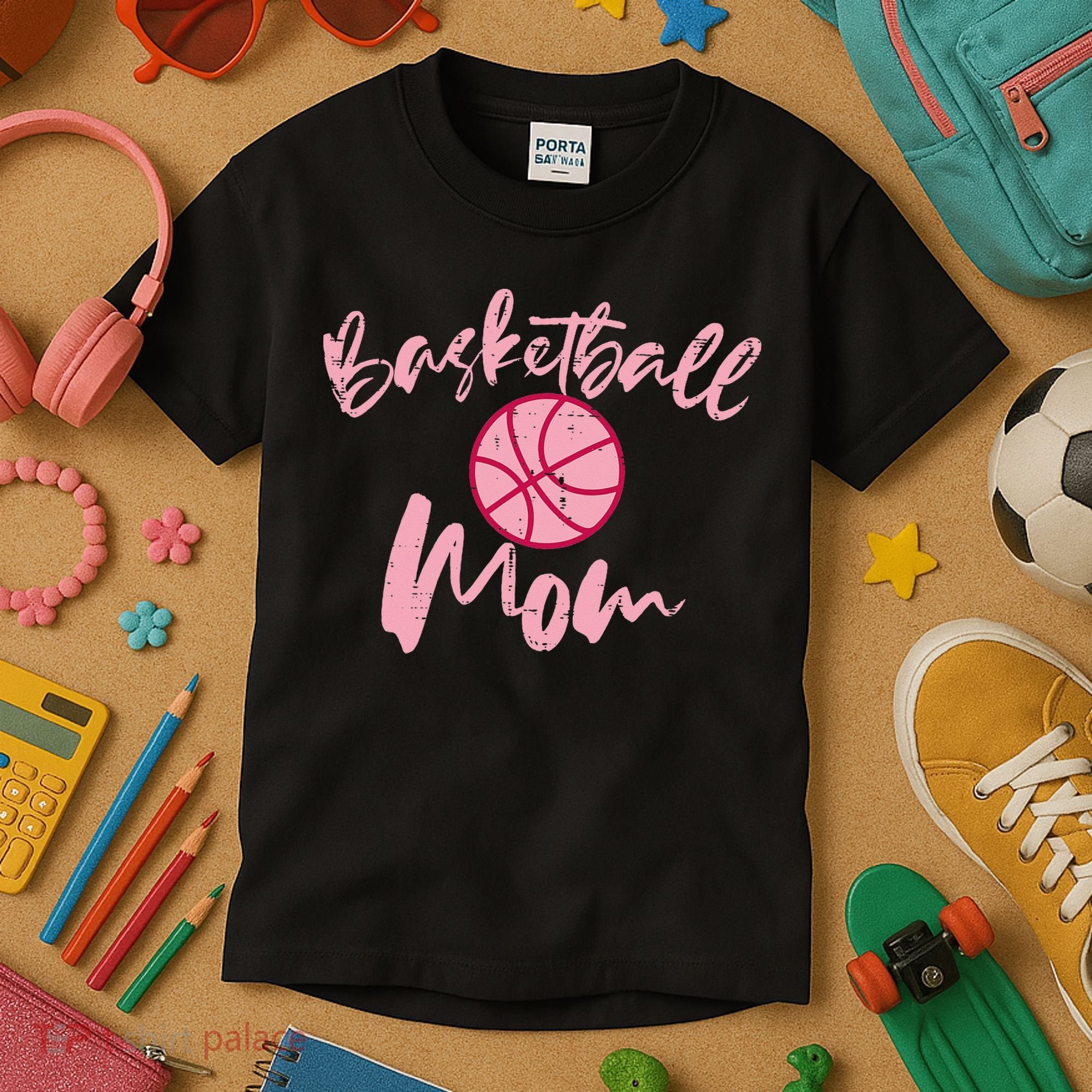 Basketball Mom Mothers Day Sports Kids T-Shirt