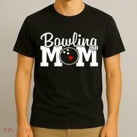 Bowling Mom Mothers Day Birthday Party For Women's Players T-Shirt thumb 3