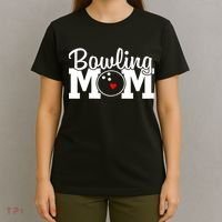 Bowling Mom Mothers Day Birthday Party For Women's Players T-Shirt thumb 4