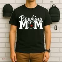 Bowling Mom Mothers Day Birthday Party For Women's Players T-Shirt thumb 6