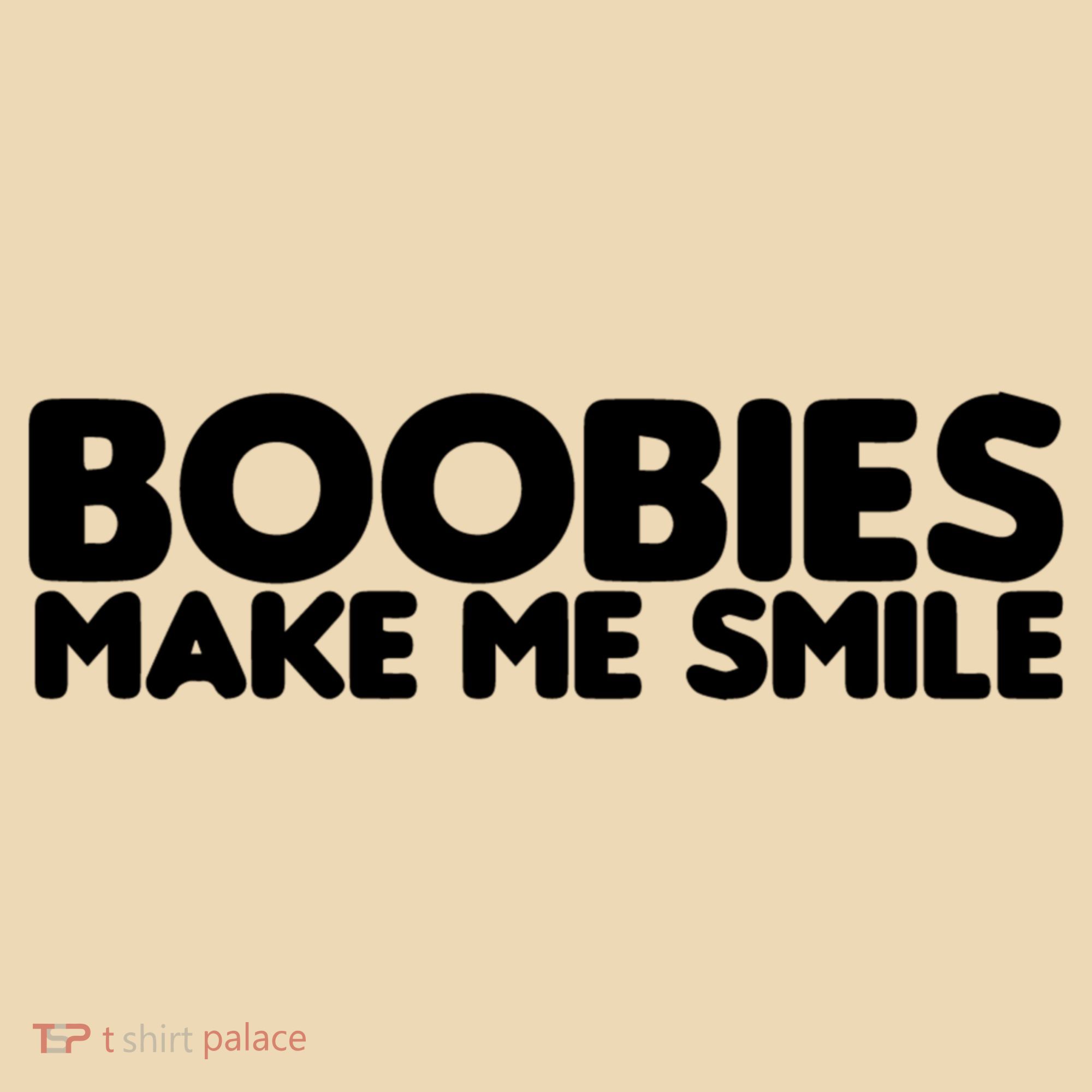 Boobies Make Me Smile Adult Humor Funny Gift Tote Bag