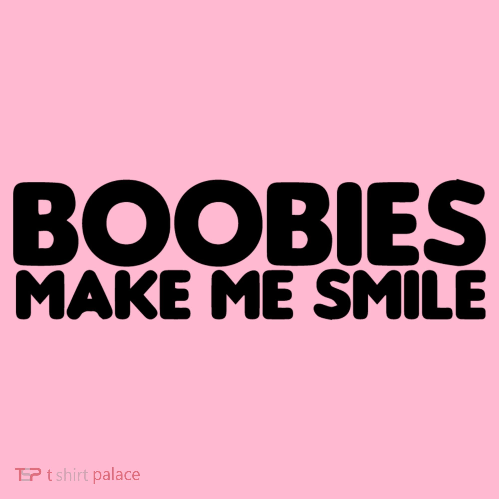 Boobies Make Me Smile Adult Humor Funny Gift Coaster