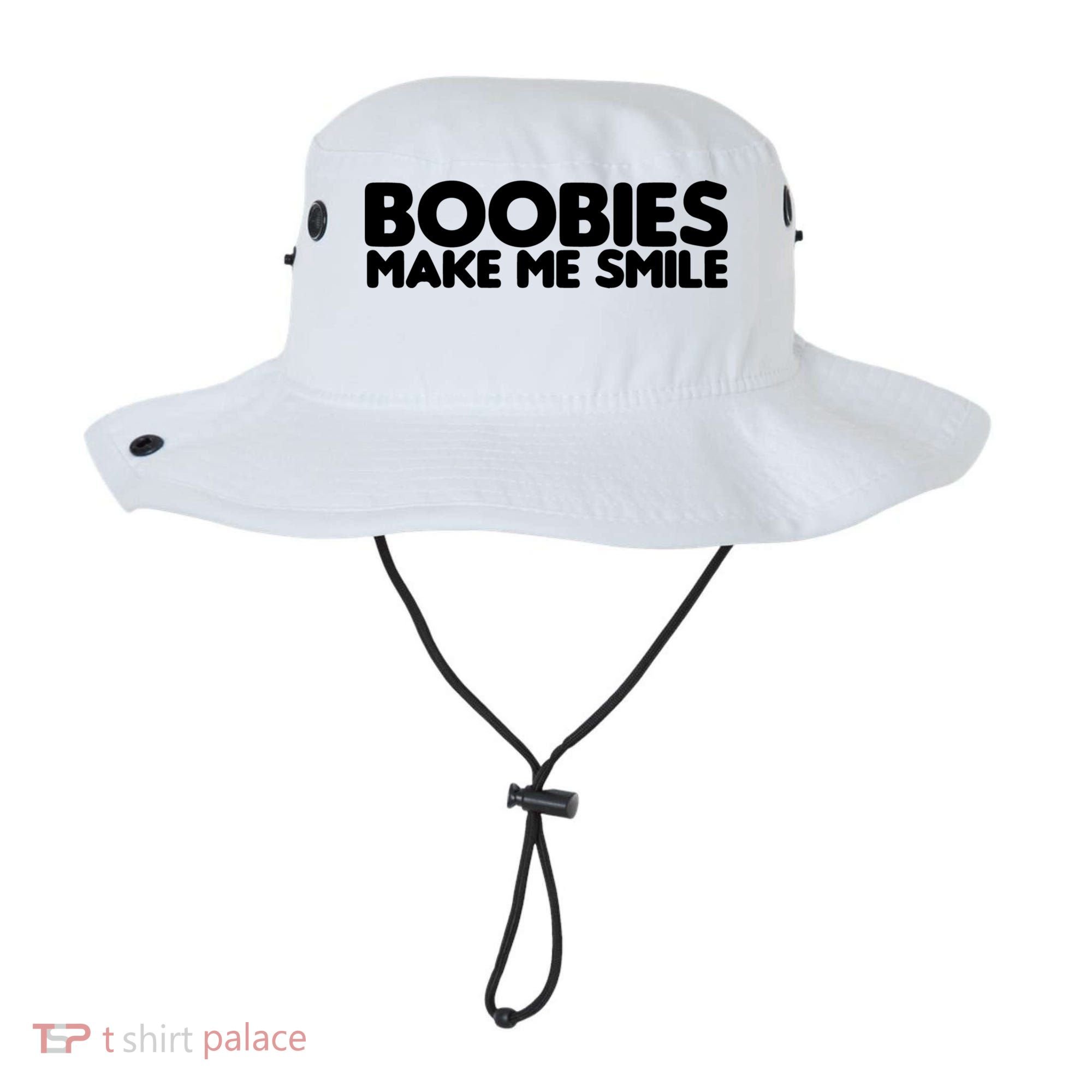 Boobies Make Me Smile Adult Humor Funny Gift Bucket Hat