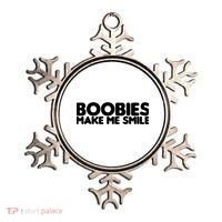 Boobies Make Me Smile Adult Humor Funny Gift Ornament thumb 0