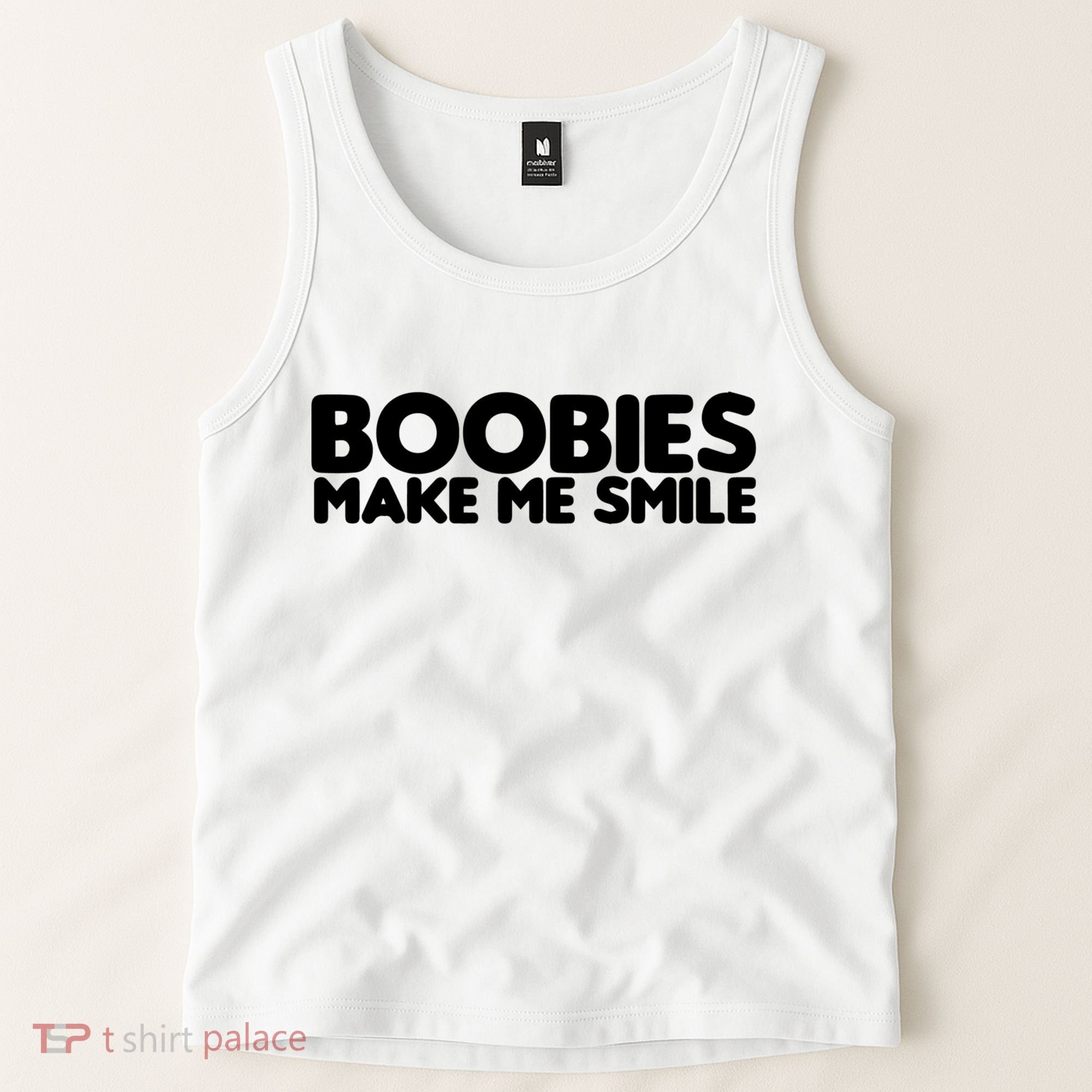 Boobies Make Me Smile Adult Humor Funny Gift Tank Top