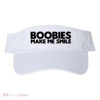 Boobies Make Me Smile Adult Humor Funny Gift Visor thumb 0