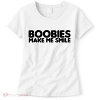 Boobies Make Me Smile Adult Humor Funny Gift Women's T-Shirt thumb 0
