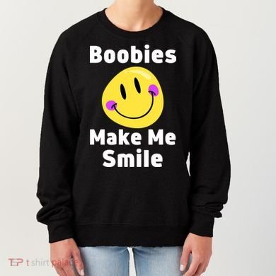 Boobies Make Me Smile Mardi Gras Funny Women's Sweatshirt