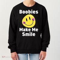Boobies Make Me Smile Mardi Gras Funny Women's Sweatshirt thumb 0