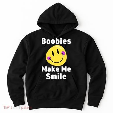 Boobies Make Me Smile Mardi Gras Funny Hoodie