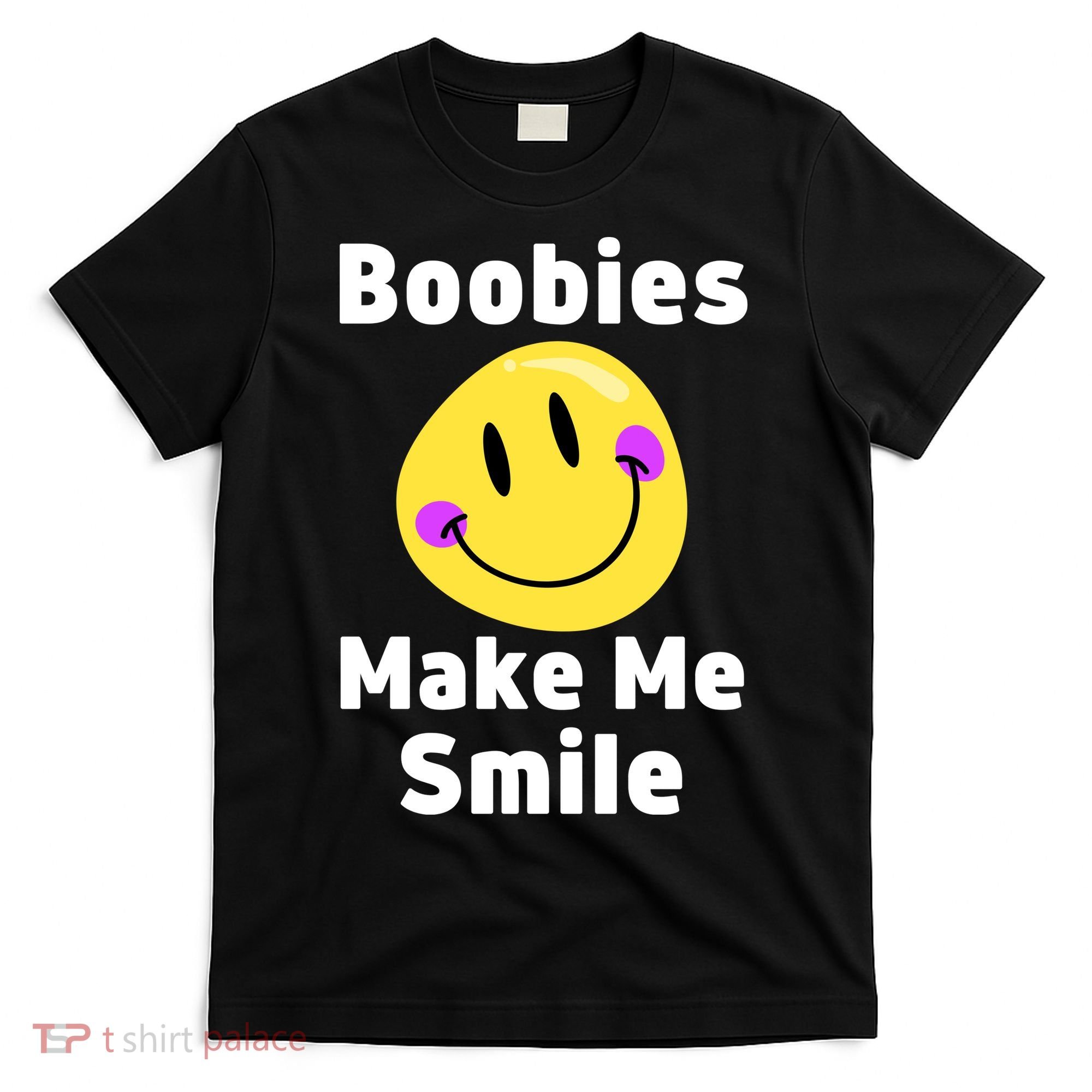 Boobies Make Me Smile Mardi Gras Funny T-Shirt