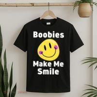 Boobies Make Me Smile Mardi Gras Funny T-Shirt thumb 2