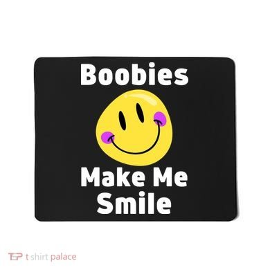 Boobies Make Me Smile Mardi Gras Funny Mousepad