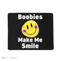 Boobies Make Me Smile Mardi Gras Funny Mousepad thumb 0