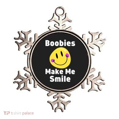 Boobies Make Me Smile Mardi Gras Funny Ornament