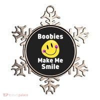 Boobies Make Me Smile Mardi Gras Funny Ornament thumb 0