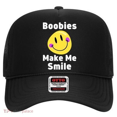 Boobies Make Me Smile Mardi Gras Funny Hat