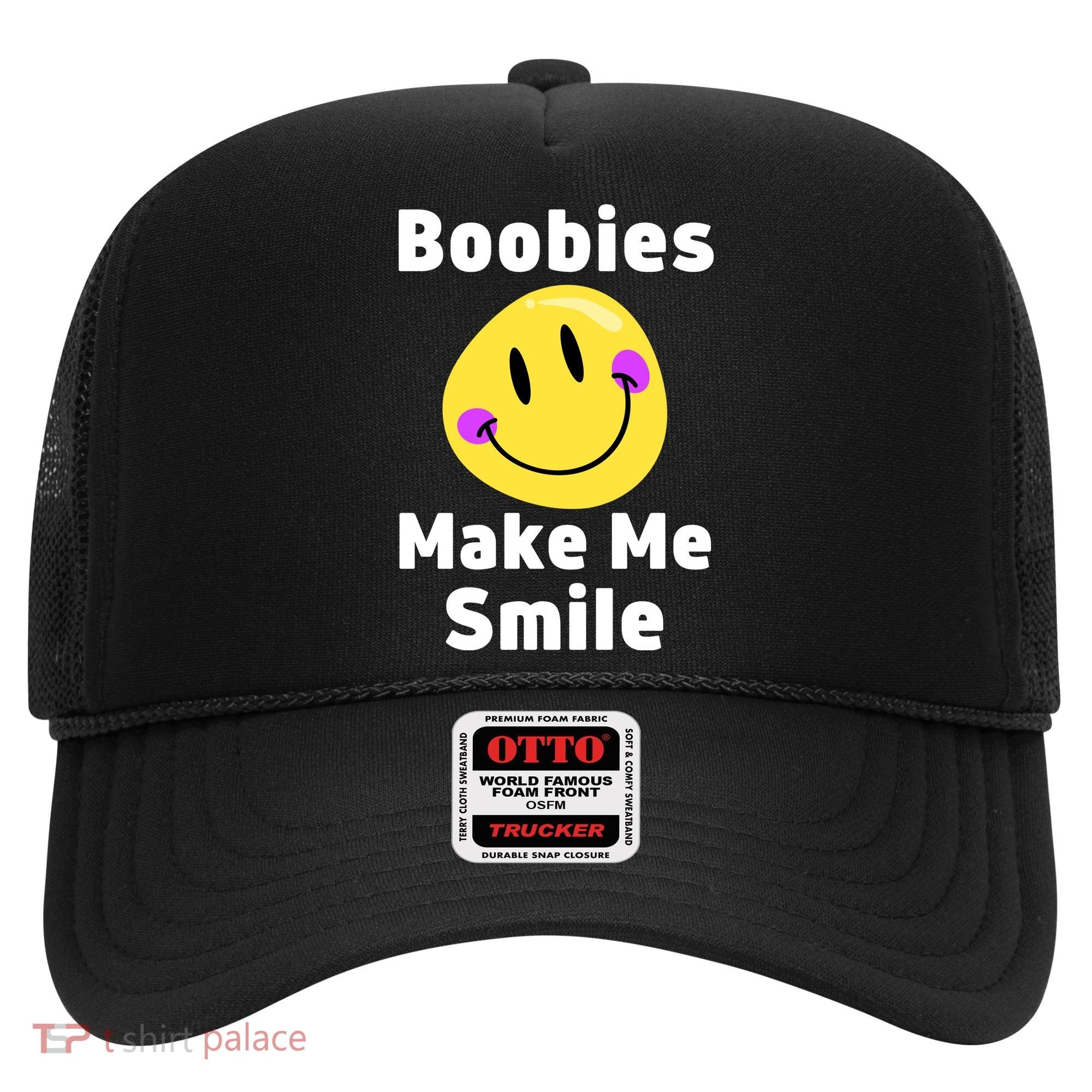 Boobies Make Me Smile Mardi Gras Funny Hat