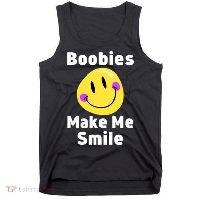 Boobies Make Me Smile Mardi Gras Funny Tank Top