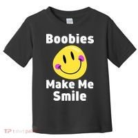 Boobies Make Me Smile Mardi Gras Funny Toddler T-Shirt thumb 0