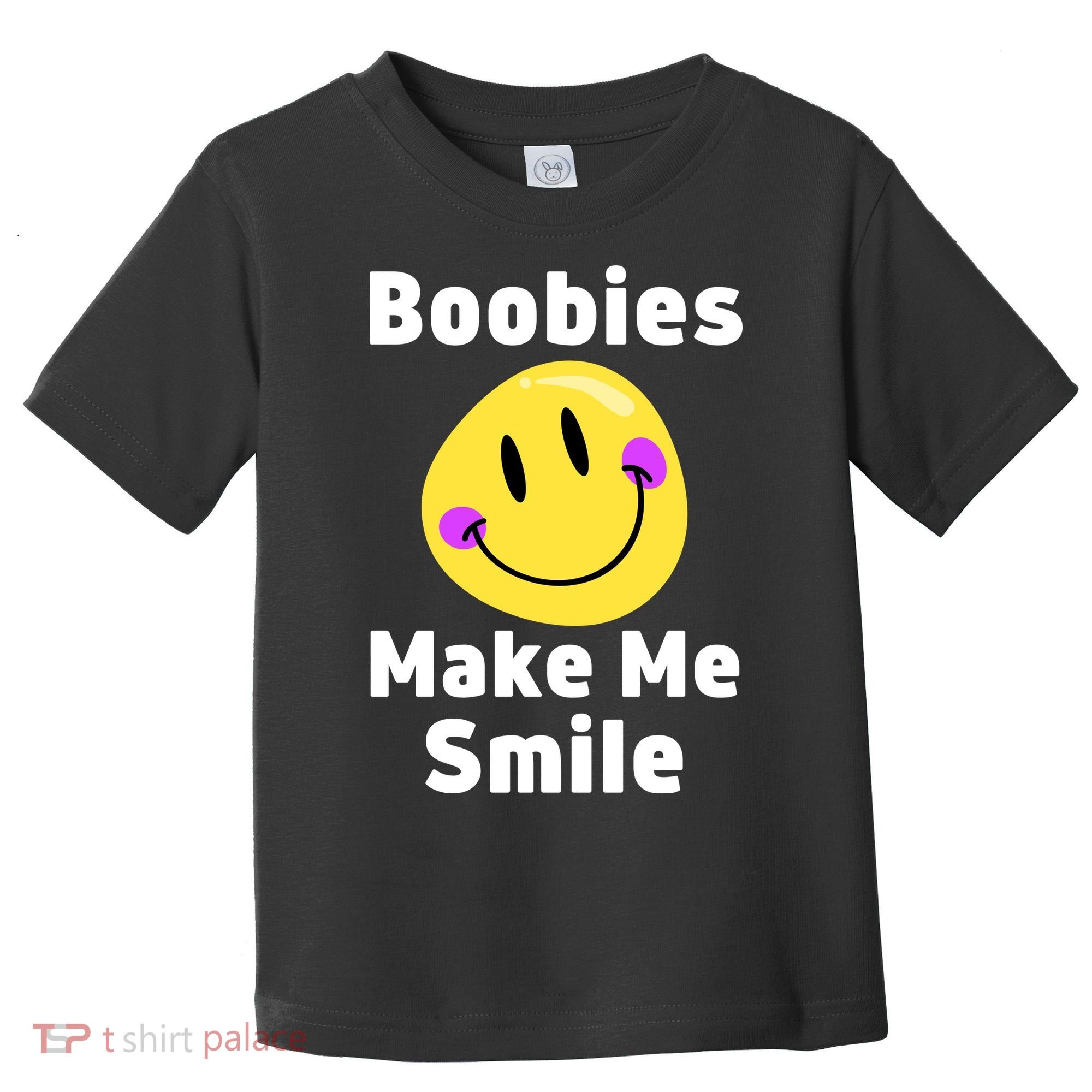 Boobies Make Me Smile Mardi Gras Funny Toddler T-Shirt