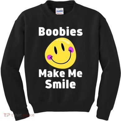 Boobies Make Me Smile Mardi Gras Funny Kids Sweatshirt