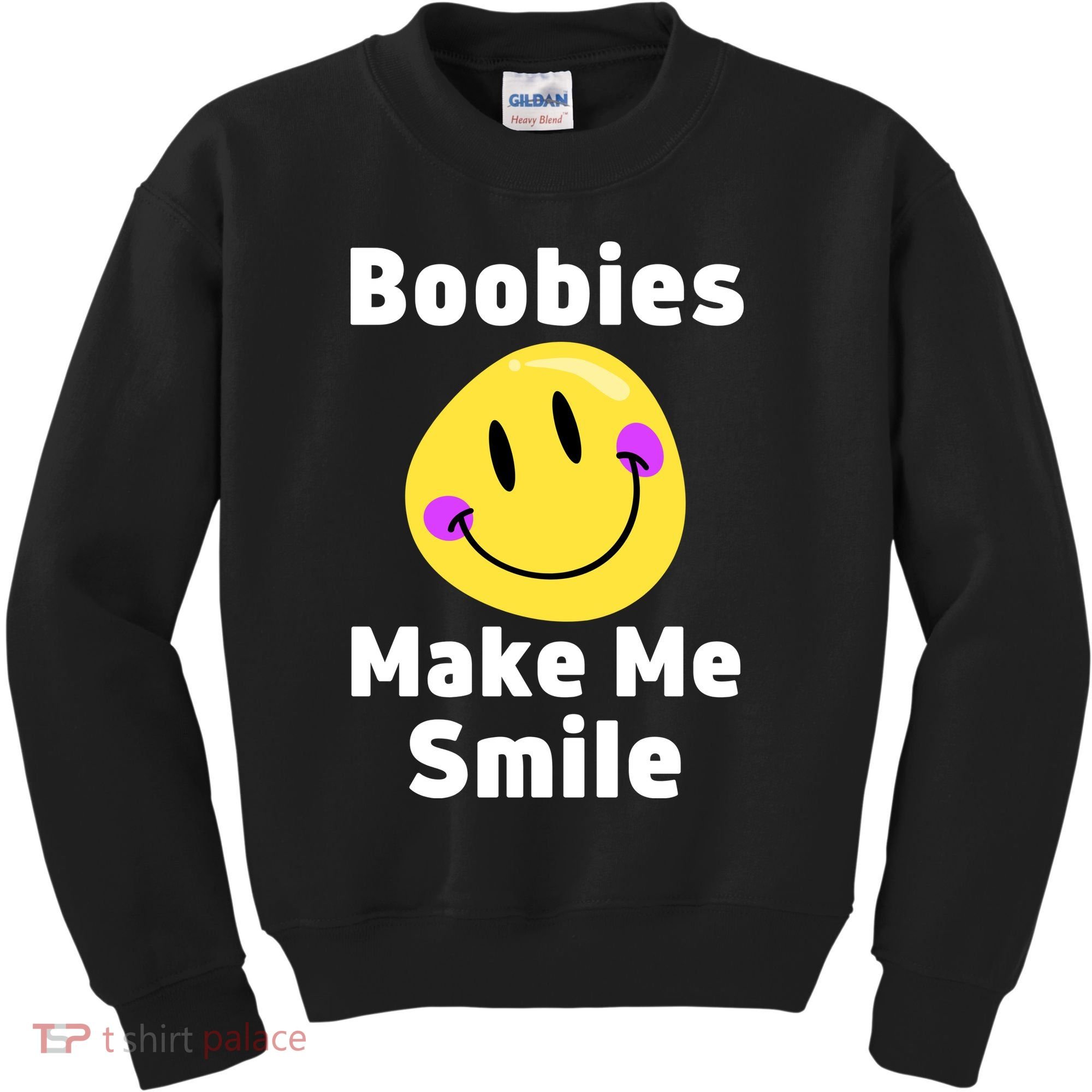 Boobies Make Me Smile Mardi Gras Funny Kids Sweatshirt