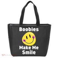 Boobies Make Me Smile Mardi Gras Funny Tote Bag thumb 0