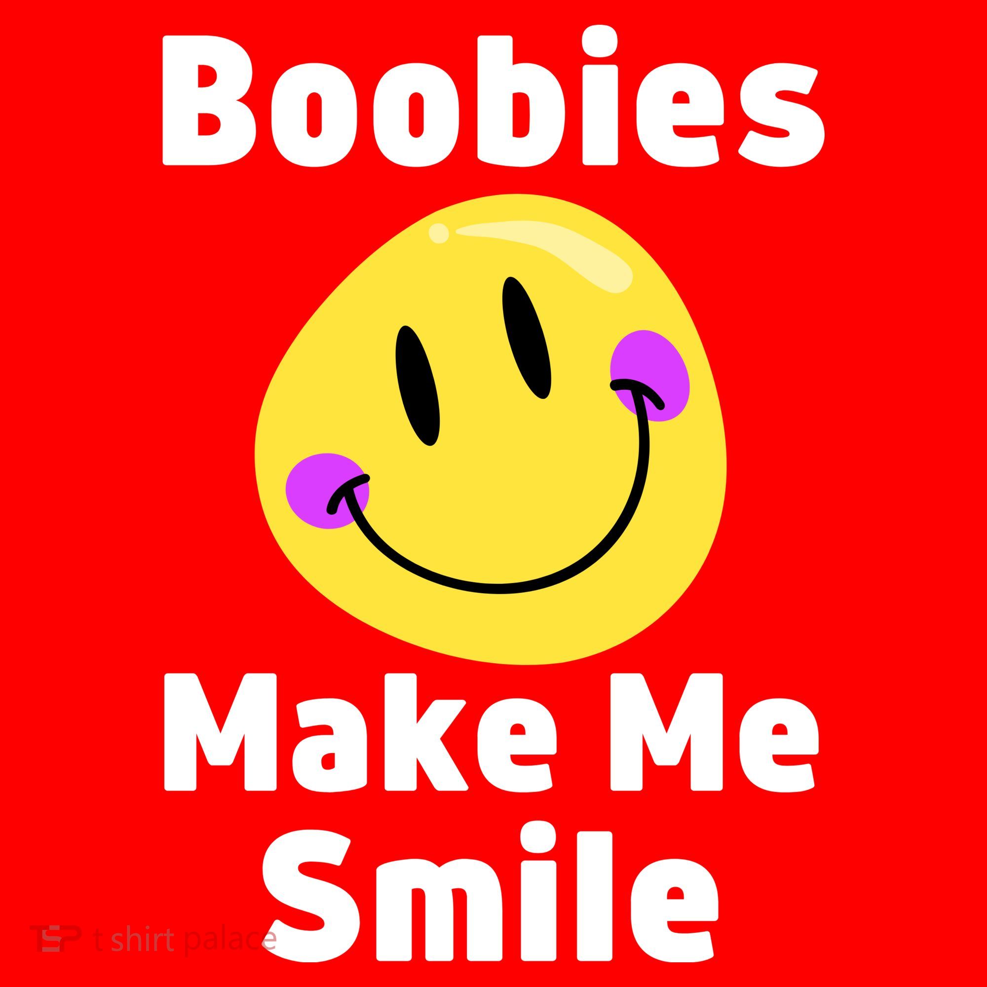 Boobies Make Me Smile Mardi Gras Funny Santa Hat
