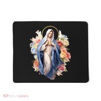 Blessed Mother Mary Mother Of Jesus Roses Our Lady Catholic Mousepad thumb 0