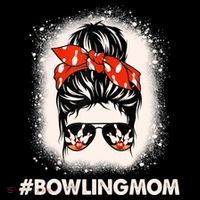 Bowling Mom Messy Bun Bleached Look Bowling Pins And Ball Gift Coffee Mug thumb 5