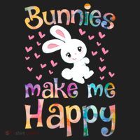 Bunnies Make Me Happy Bunny Rabbit Girls Pet Owner Mom Gift Beanie thumb 2
