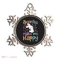 Bunnies Make Me Happy Bunny Rabbit Girls Pet Owner Mom Gift Ornament thumb 0
