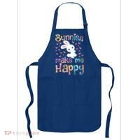 Bunnies Make Me Happy Bunny Rabbit Girls Pet Owner Mom Gift Apron thumb 0