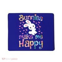 Bunnies Make Me Happy Bunny Rabbit Girls Pet Owner Mom Gift Mousepad thumb 0