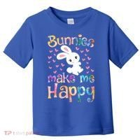 Bunnies Make Me Happy Bunny Rabbit Girls Pet Owner Mom Gift Toddler T-Shirt thumb 0