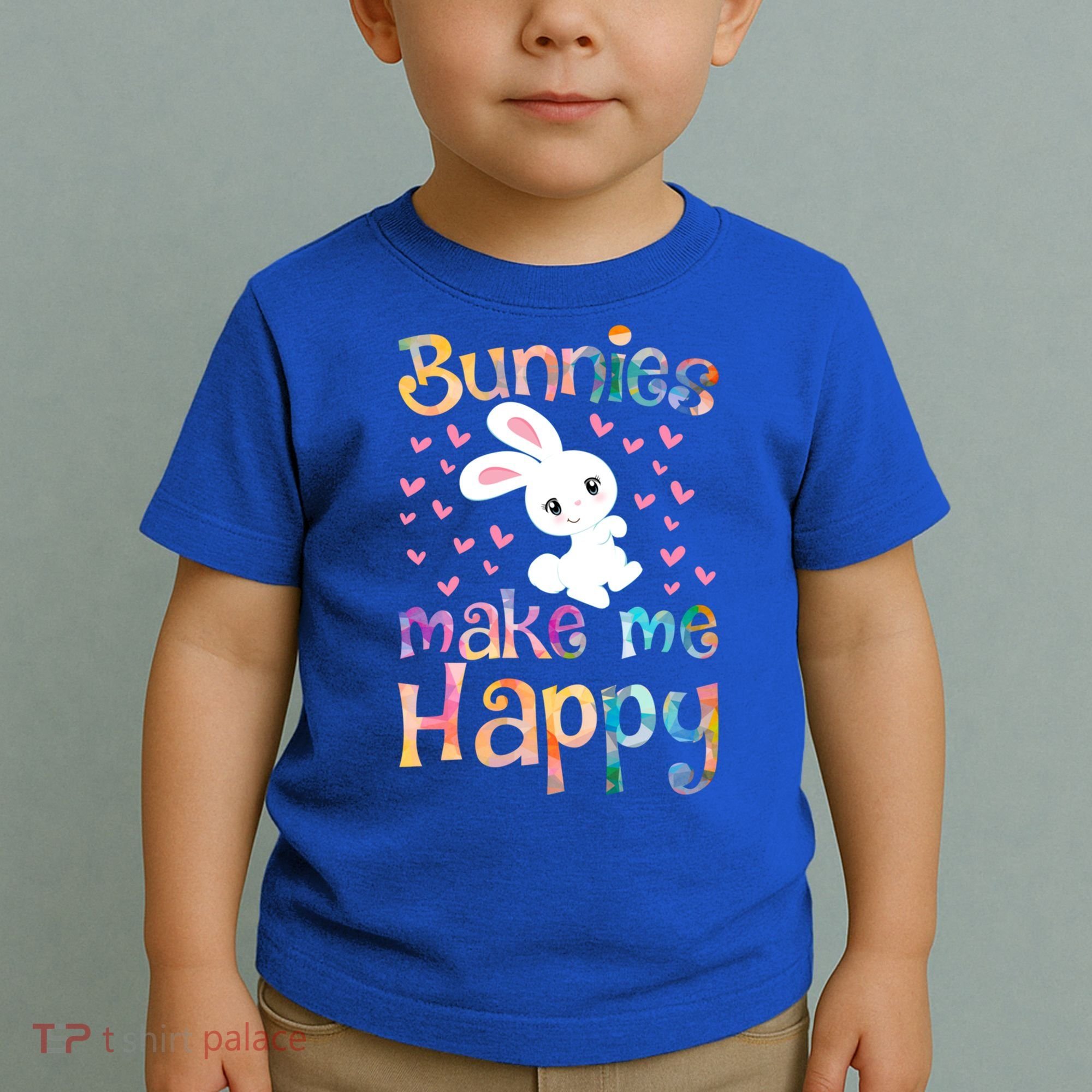 Bunnies Make Me Happy Bunny Rabbit Girls Pet Owner Mom Gift Toddler T-Shirt
