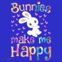 Bunnies Make Me Happy Bunny Rabbit Girls Pet Owner Mom Gift Toddler T-Shirt thumb 4